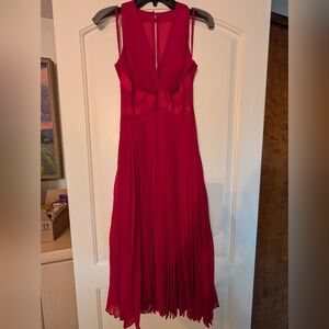 White House Black Market High Low Red Dress